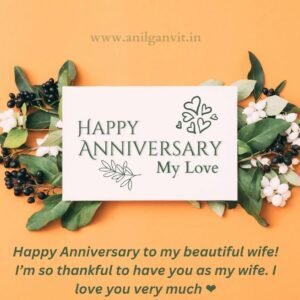 1st Anniversary Wishes For Wife in English