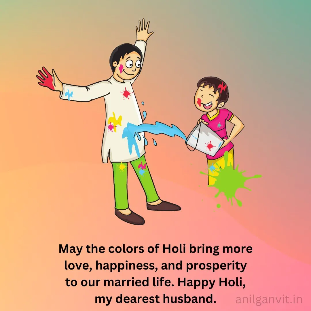 55+ Happy Holi Wishes for Husband in English with Celebrating Love and Colors Holi Wishes for Husband