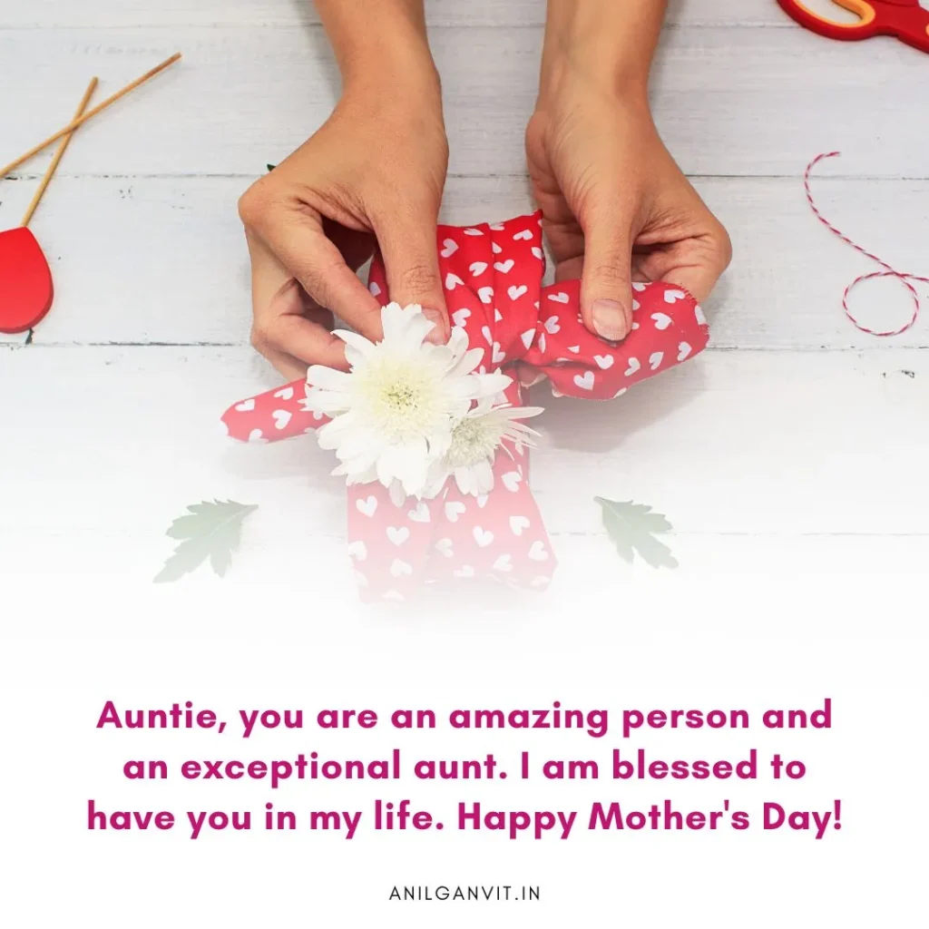 Mother's Day Wishes for Aunt - From Son or Daughter