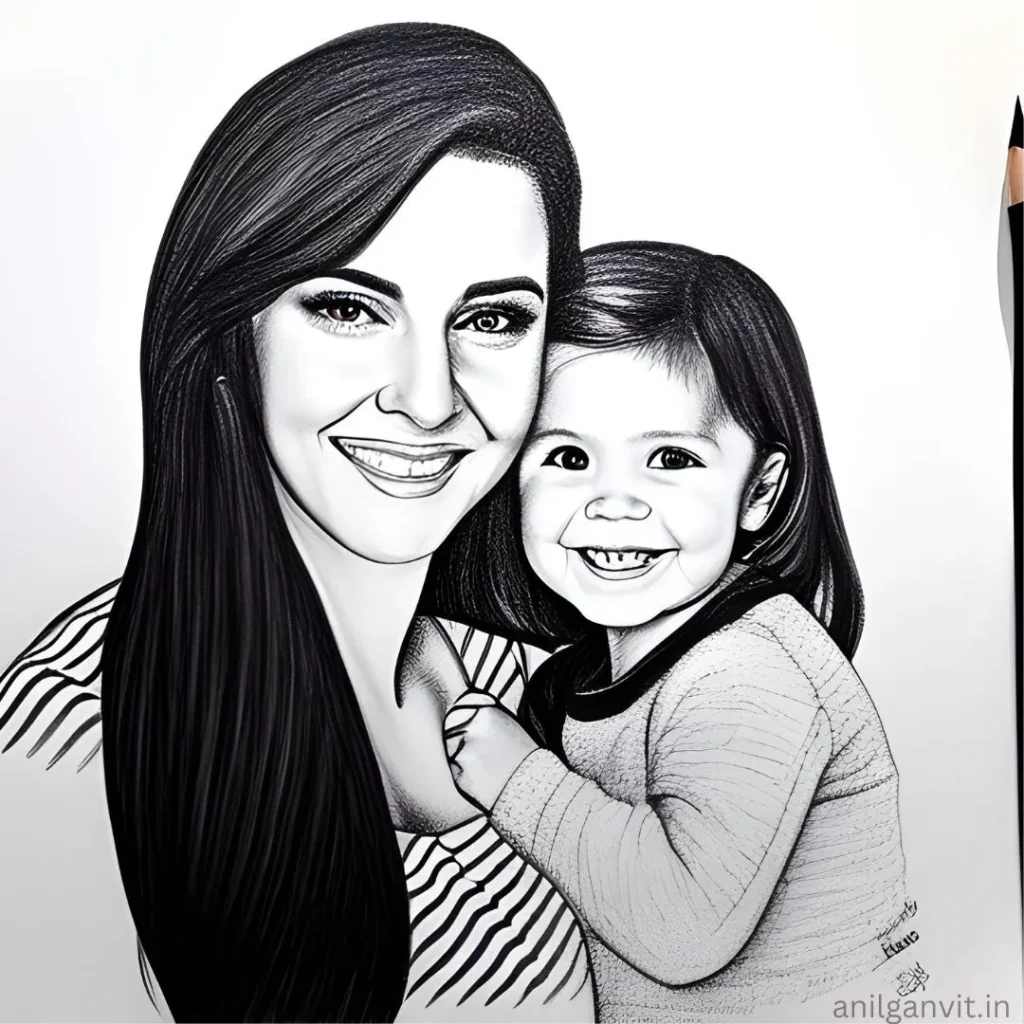 mother day drawing picture