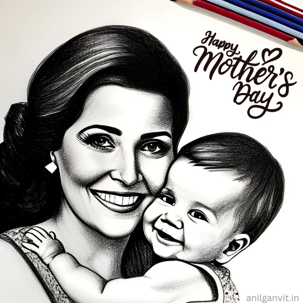 mothers day pencil drawing